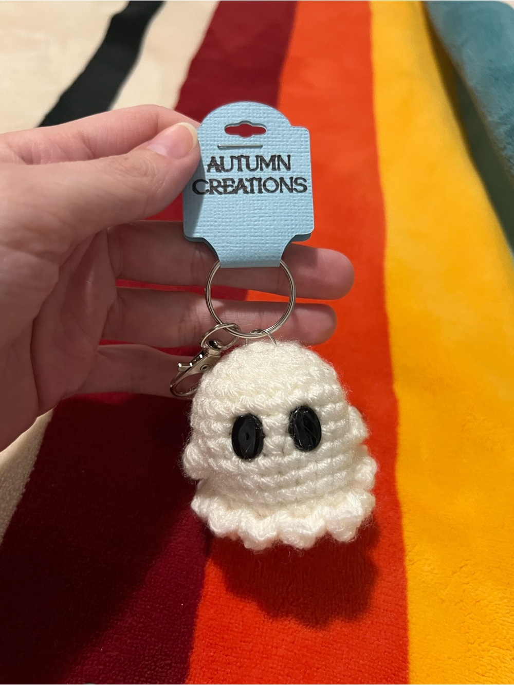Crocheted Ghost Keychain 👻